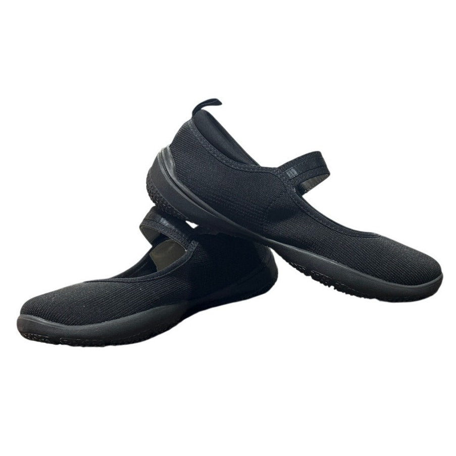 JSport Womens Size 7.5 Black Fabric Hook Loop Closure Melody Mary Jane Shoes