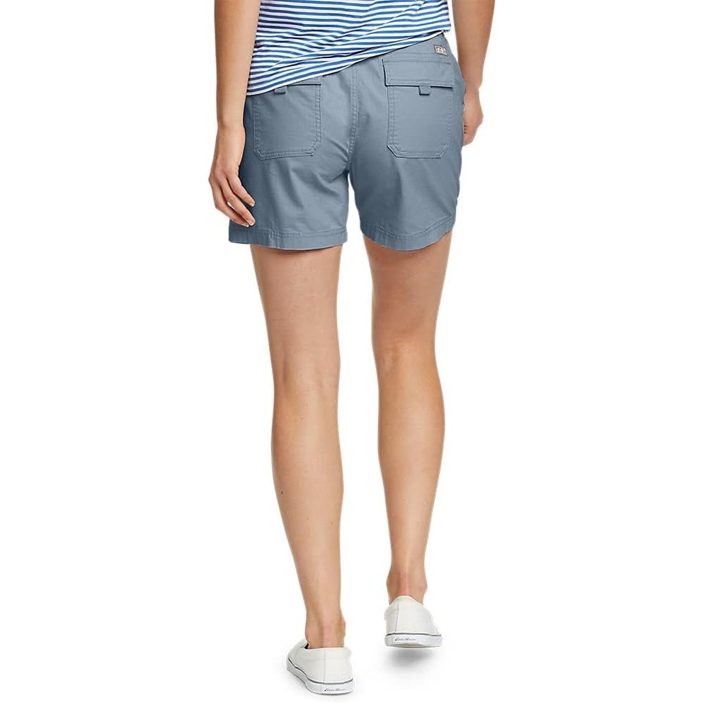 New Eddie Bauer Womens Size 16 Chambray Blue Adventurer Stretch Ripstop Shorts