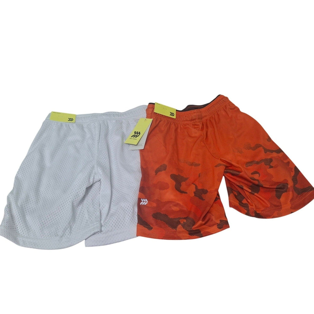 Lot of 2 New All in Motion Boys Small Elastic Drawstring Waist Long Sport Shorts