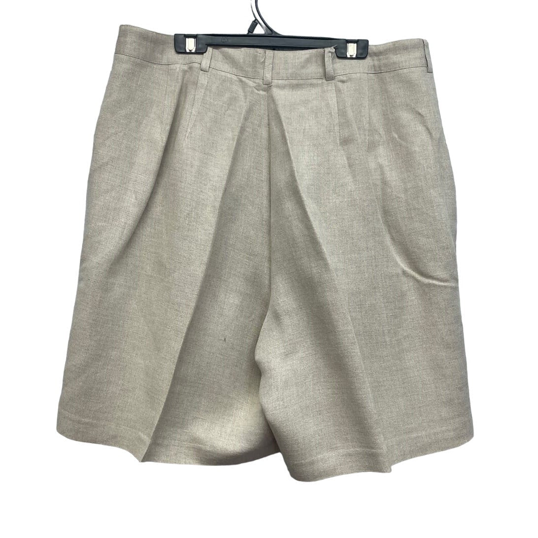 Designs Lane Bryant Womens Plus Size 18 Linen Rayon Blend Career Tan Shorts