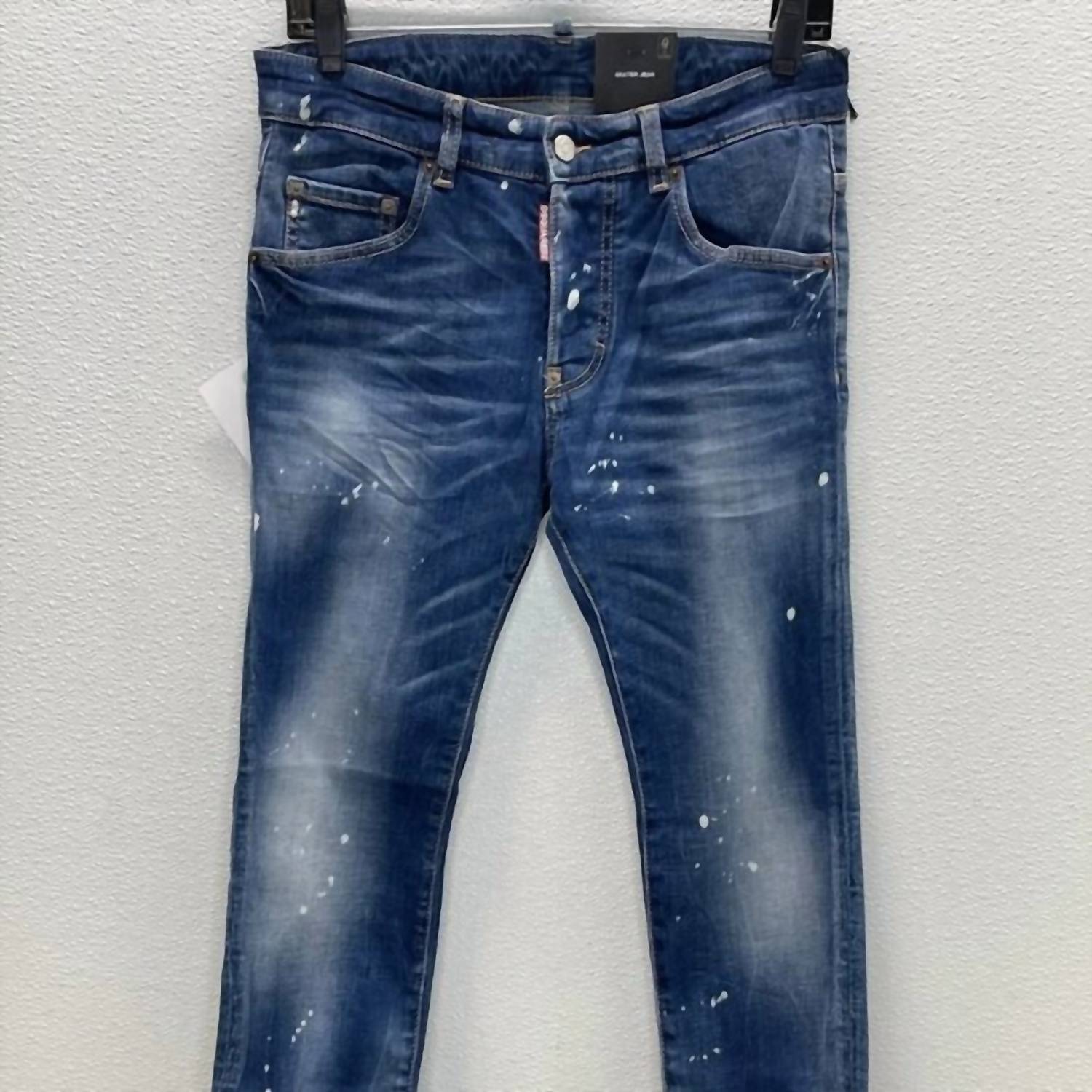 Juniors Skater Paint Splatter Jeans