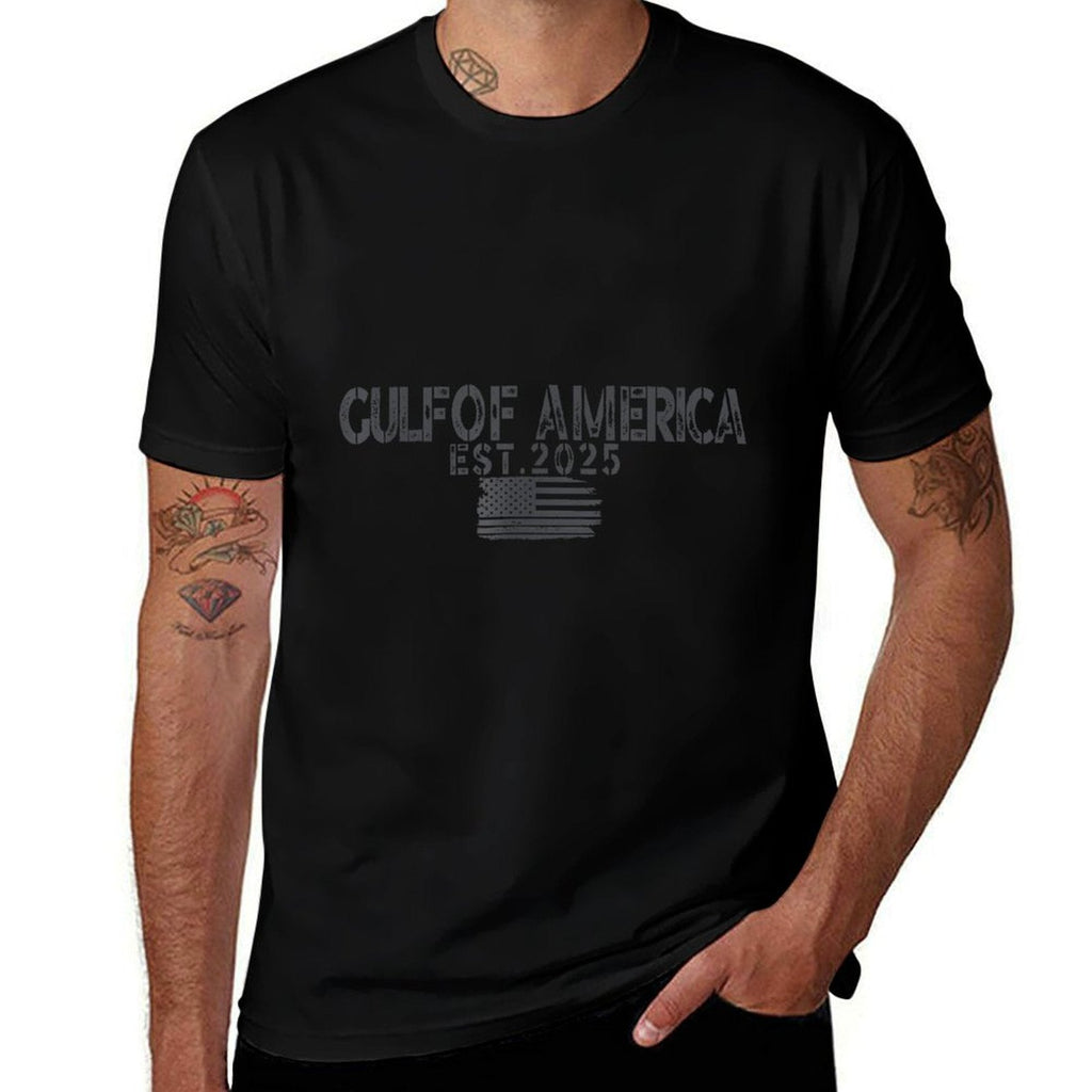 Gulf Of US America Est 2025 American Flag Gulf for Men Women Odor-resistant T-Shirt