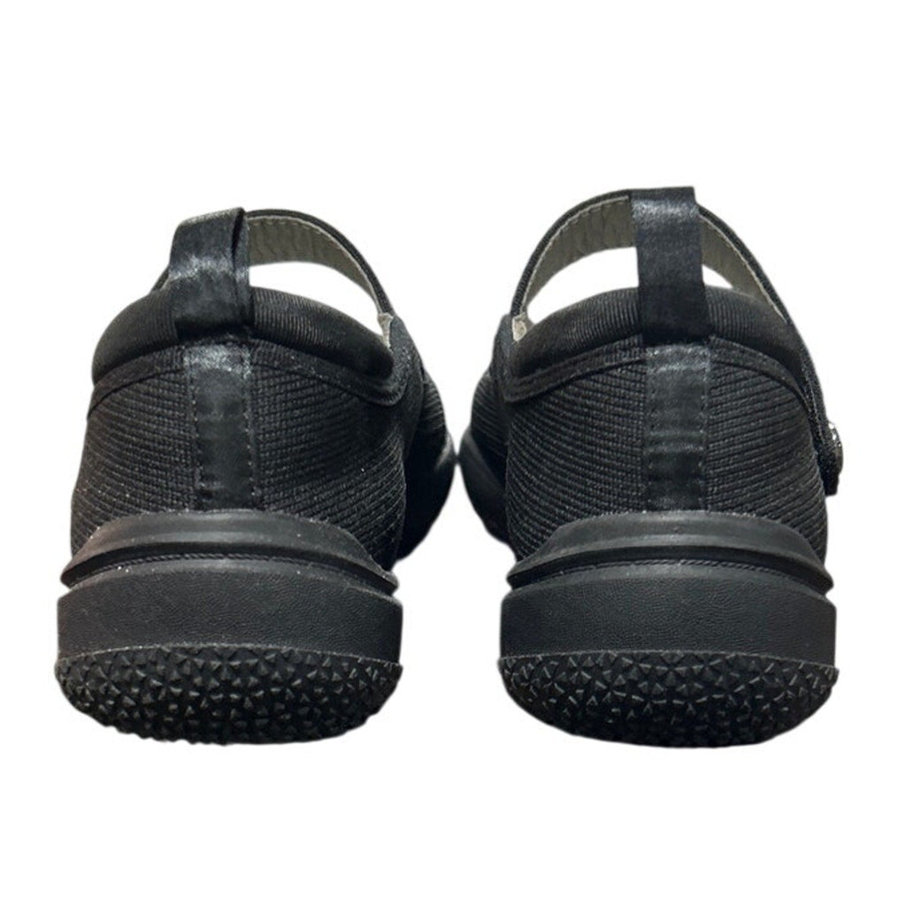 New In Box JSport Womens Size 7.5 Black Fabric Hook Loop Melody Mary Jane Shoes