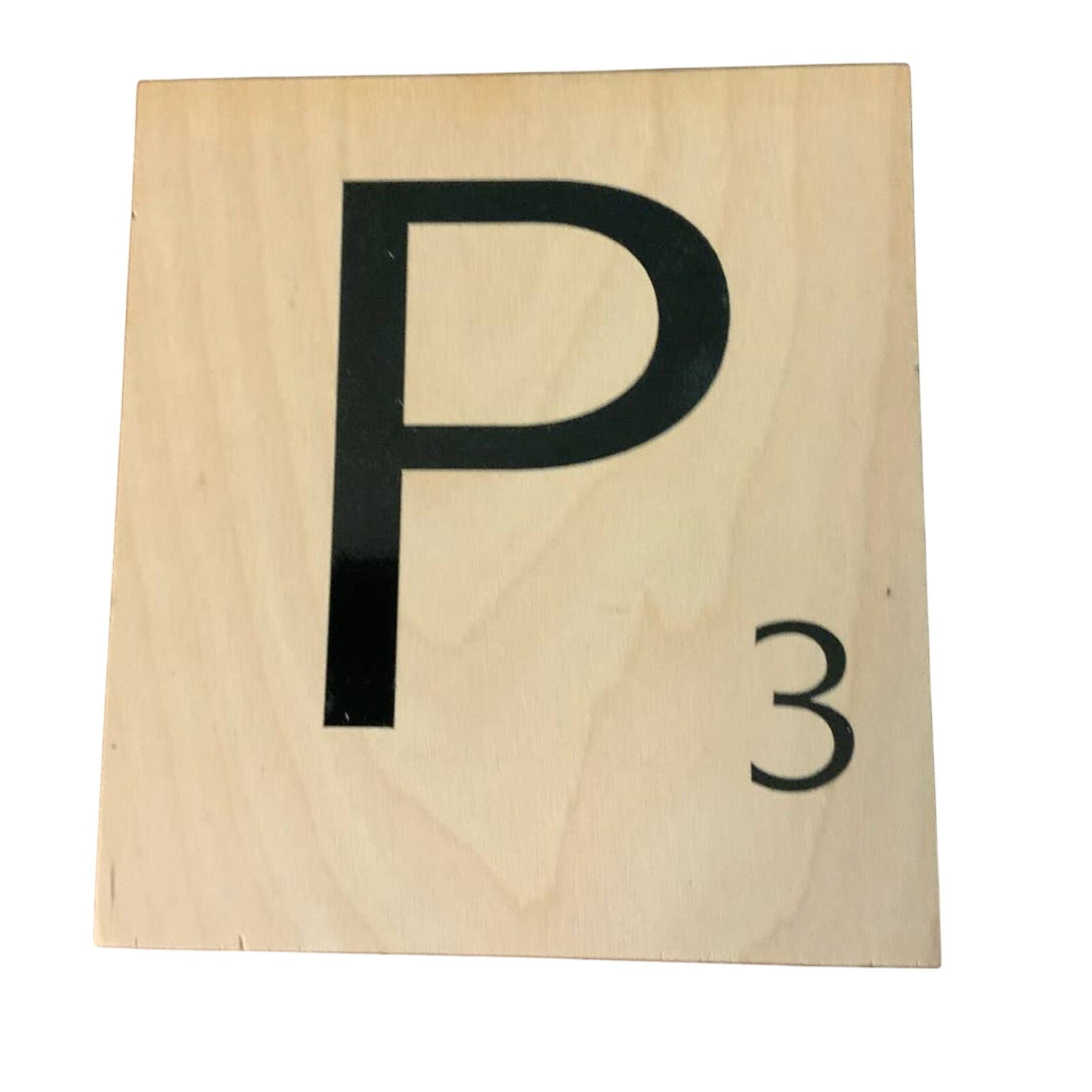 New 5" X 5.5" Scrabble Game Letter P Wooden Alphabet Tiles Craft Supply Letter