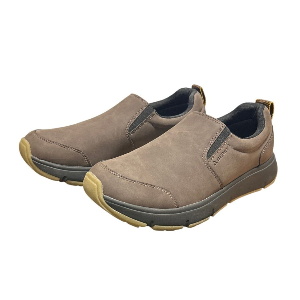 New In Box Gerry Mens Size 12 Brown Faux Leather Slide On Moc II Sneakers Shoes