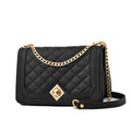 The Quilted Chic - Quilted Chain Strap Bag with Embroidered Detail