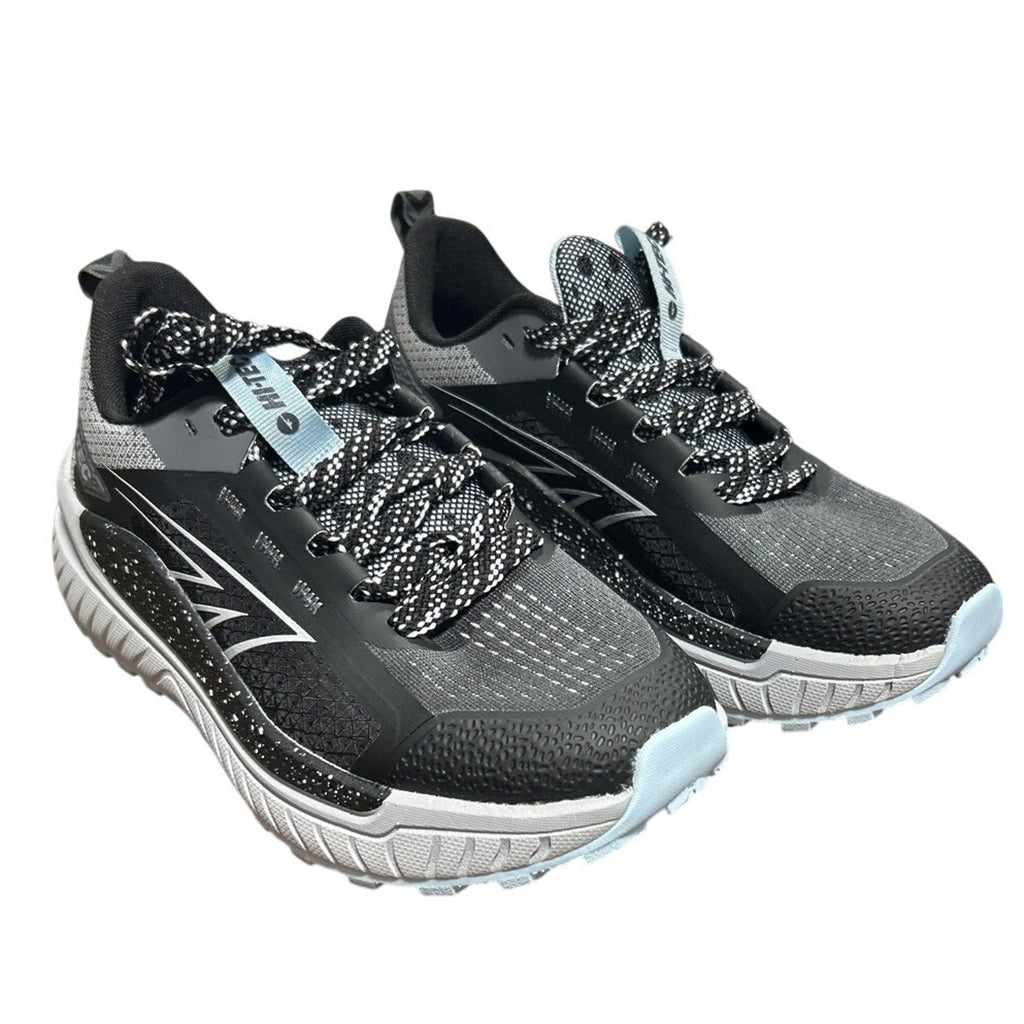 Hi-Tec Womens Size 7 Black Gray Spotted Lace Up Comfort Athletic Tennis Shoes