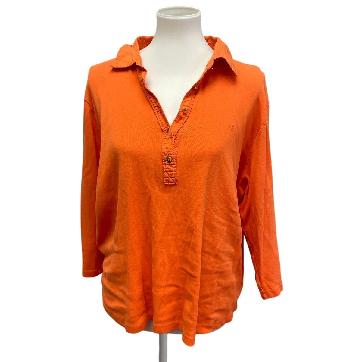 Lauren Ralph Lauren Womens Plus Size 2X 100% Cotton Long Sleeve Collared Shirt