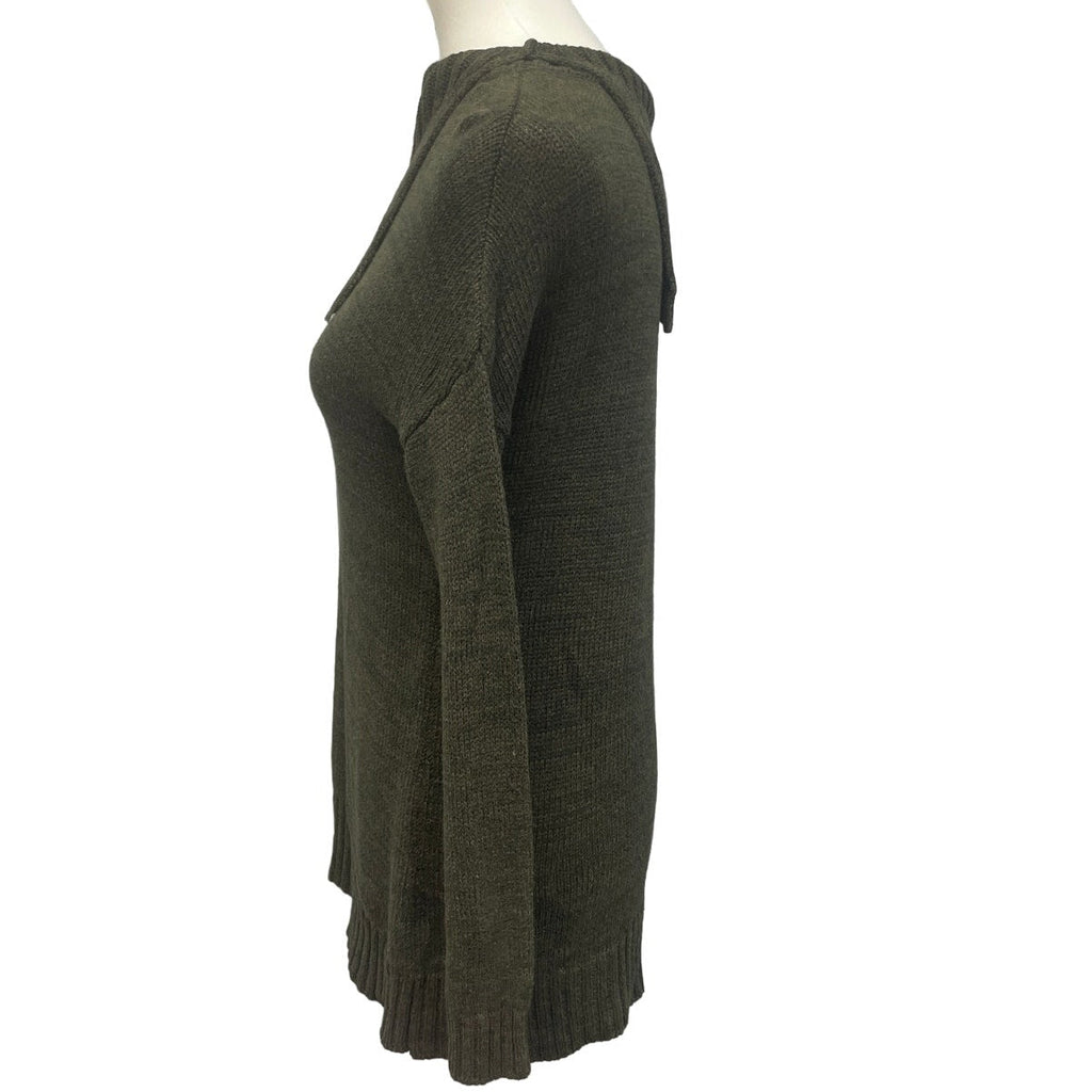 Matty M Womens Small Cotton Blend Asymmetrical Neck Long Sleeve Knit Sweater