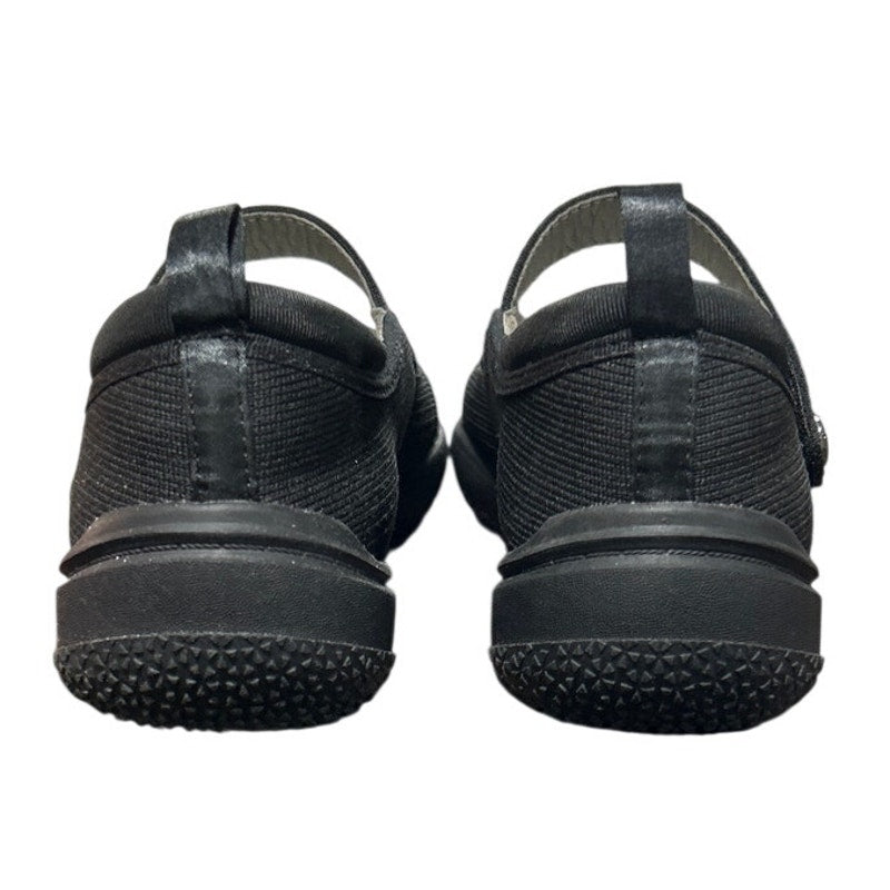 JSport Womens Size 7.5 Black Fabric Hook Loop Closure Melody Mary Jane Shoes