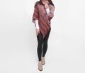 Tiya Striped Funnel Neck Poncho