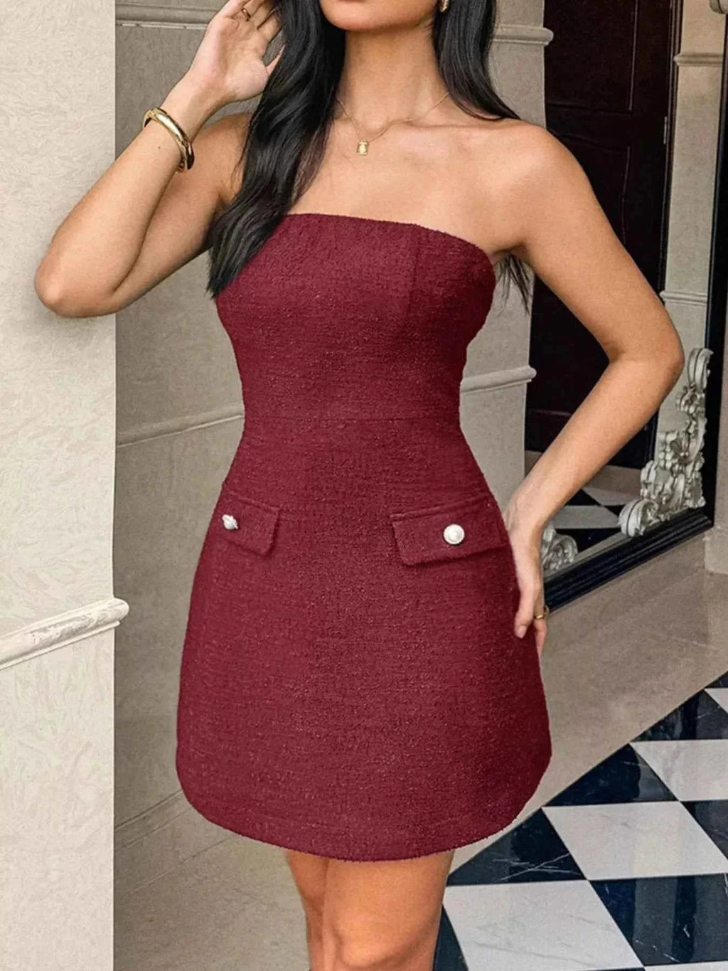 Tube Mini Dress : With Pockets