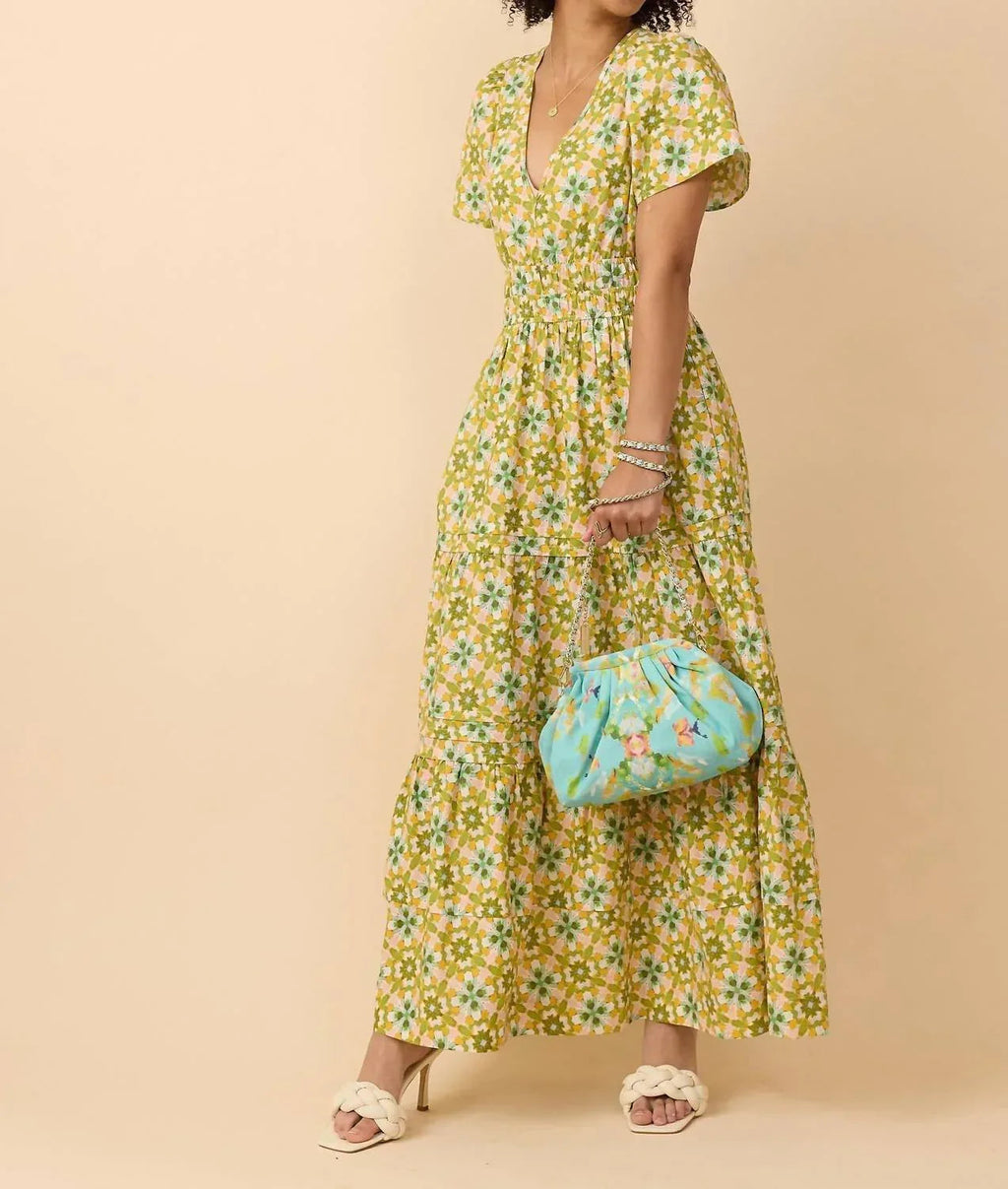 Poppy Deep V Maxi Dress