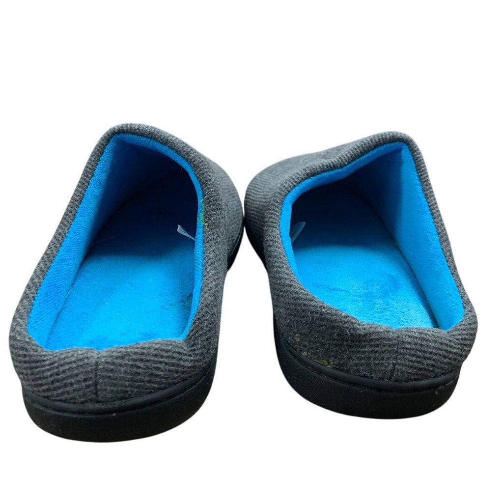 VeraCosy Men Size 11/12 Blue Gray Memory Foam House Slipper Indoor Outdoor Shoes