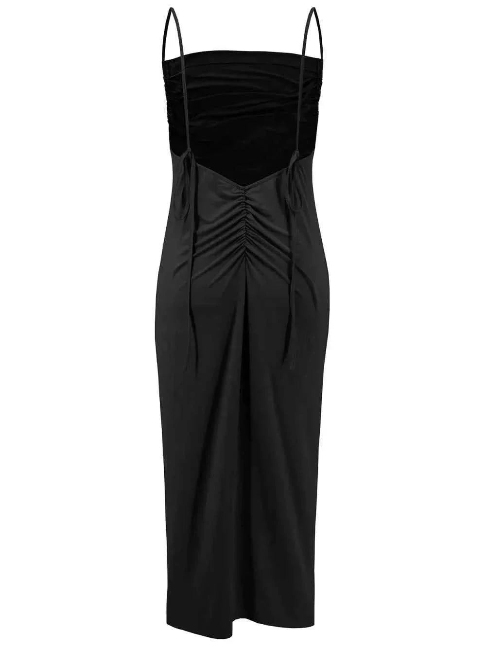 Backless Cowl Neck Sleeveless : Cami Dress