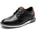 Bruno Marc Boys Size 4 Black Faux Leather Lace Up Non Slip Dress Oxford Shoes