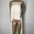 Women's Beaded Suspender Satin Blouse