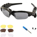 Grofulor Black Wireless Bluetooth MP3 Headphone Polarized Lenses Sunglasses