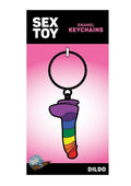 Rainbow Dildo Keychain