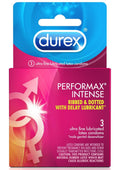 Durex Performax Intense Ribbed and Dotted Lubricated Latex Condoms