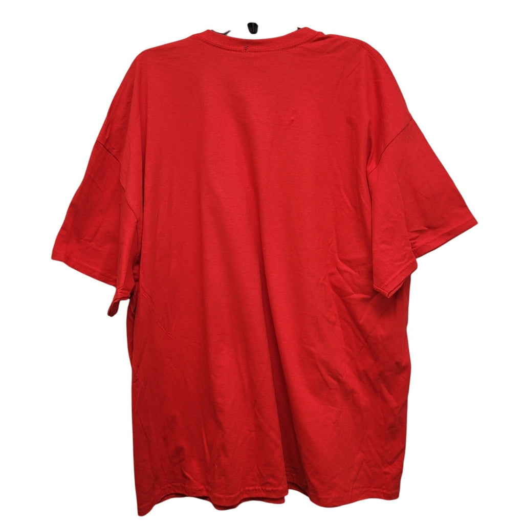 New Hand Printed Upcycled Mens 3XL Santa Claus Basketball Ballin' Christmas Tee