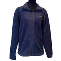 Columbia Navy Blue Mens Medium Full Zip Long Sleeve Warm Fleece Jacket w Pockets