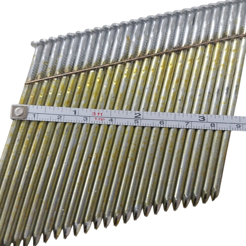 125 New Collated Bright Coated 3.25" 21 Degrees Framing Nails Open Box