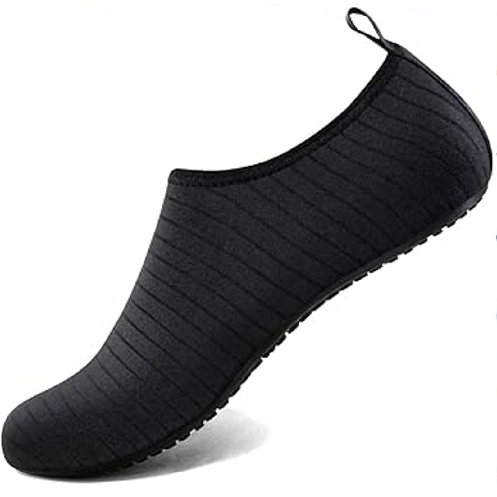 Simari Mens Black Size 9.5 Pull On Non Slip Quick Dry Anti Skid Swim Water Shoes