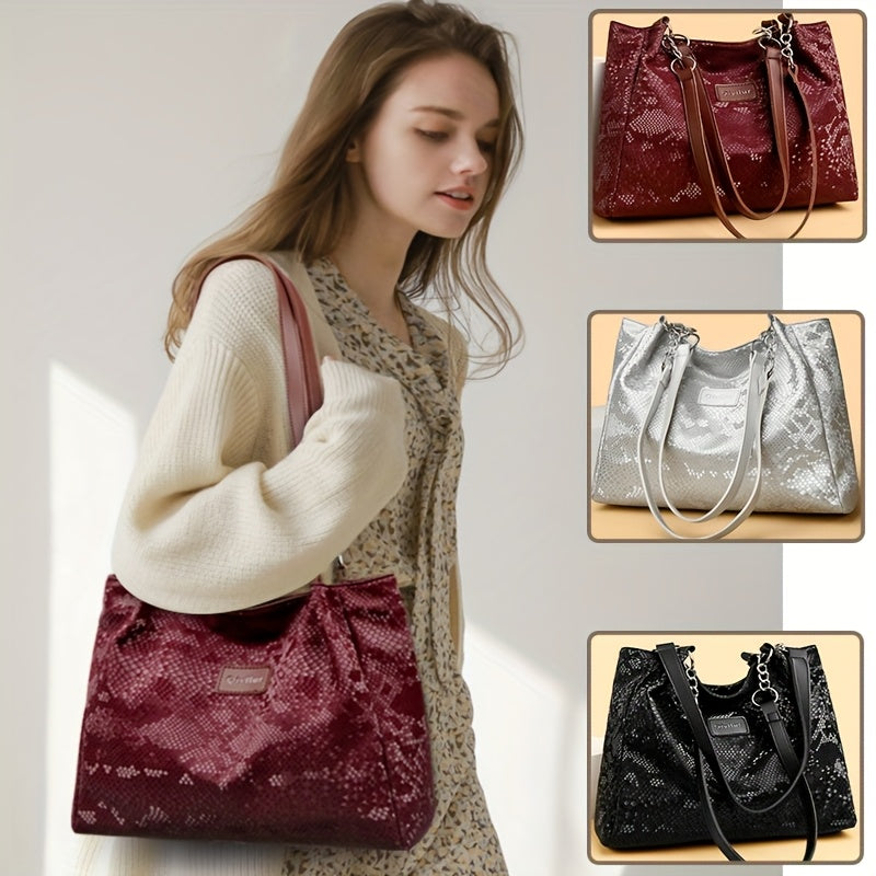 Perfect Lily Women's Snake Print Shoulder Bag