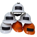 Lot of 6 Construction Workers Hard Hats Safety Helmets w Large Reflective Vest