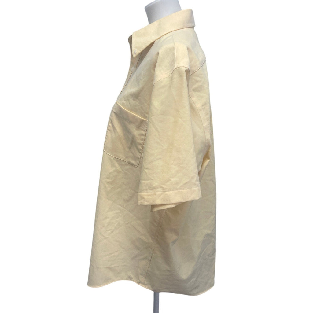 Croft & Borrow Mens Large Wrinkle Resistant Short Sleeve Button Down Shirt
