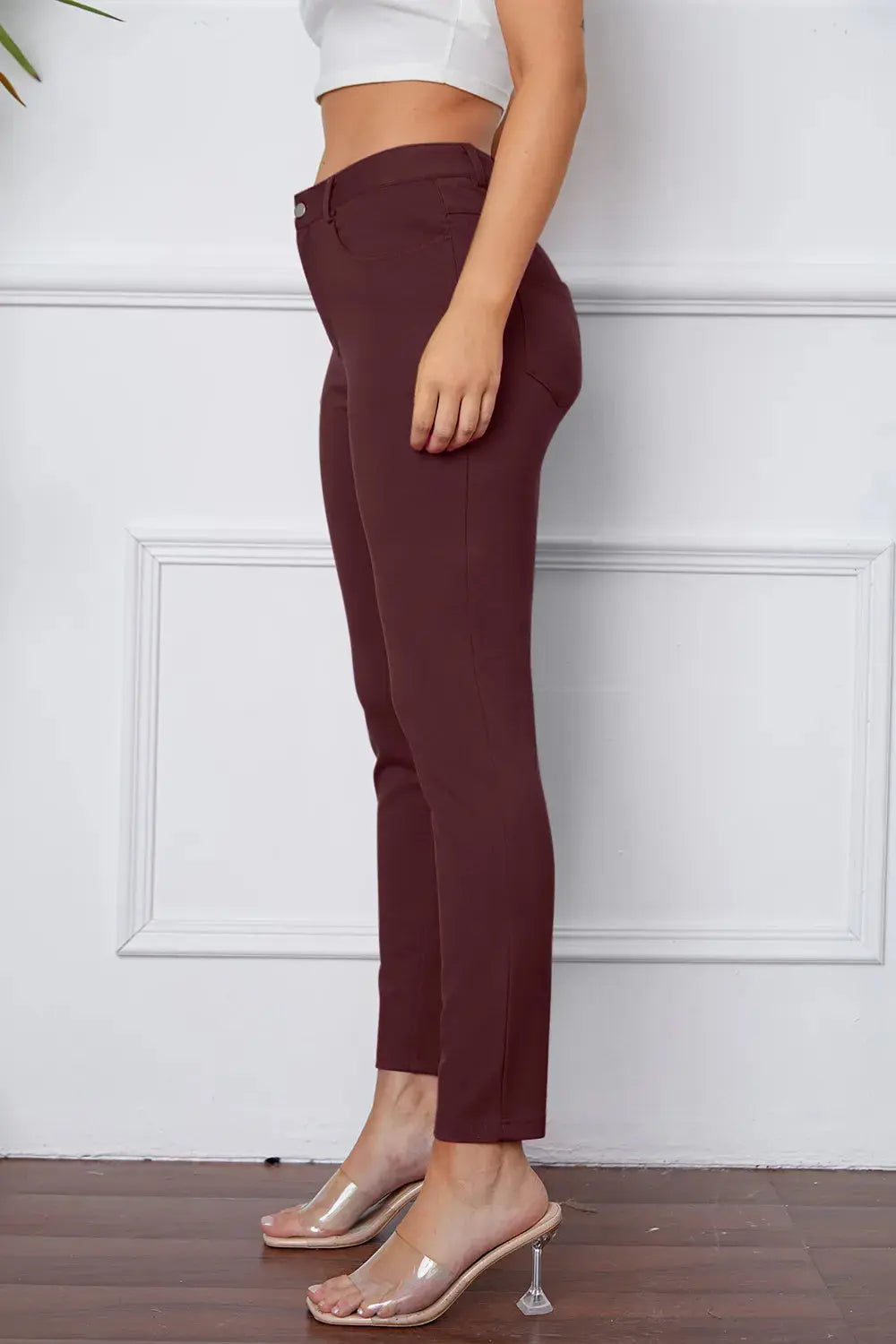 Basic BAE Full Size StretchyStitch High Waist Skinny Pants