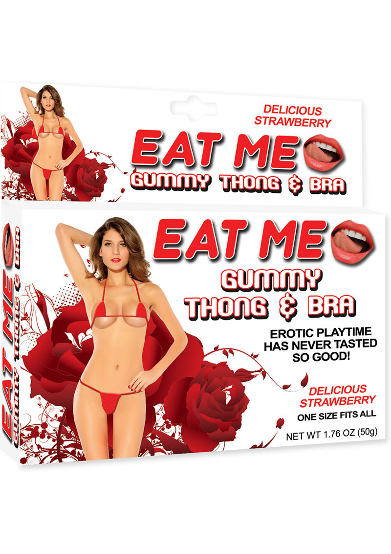 Eat Me Gummy Thong and Bra - Strawberry