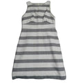 J Crew Womens Size 8 Linen Blend White Navy Striped Sleeveless Sheath Dress