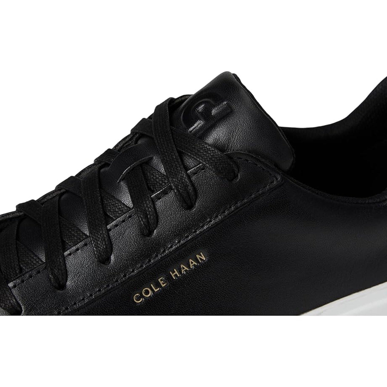 New Cole Haan Womens Size 8.5 Black Leather Lace Up Grand Court Daily Shoes
