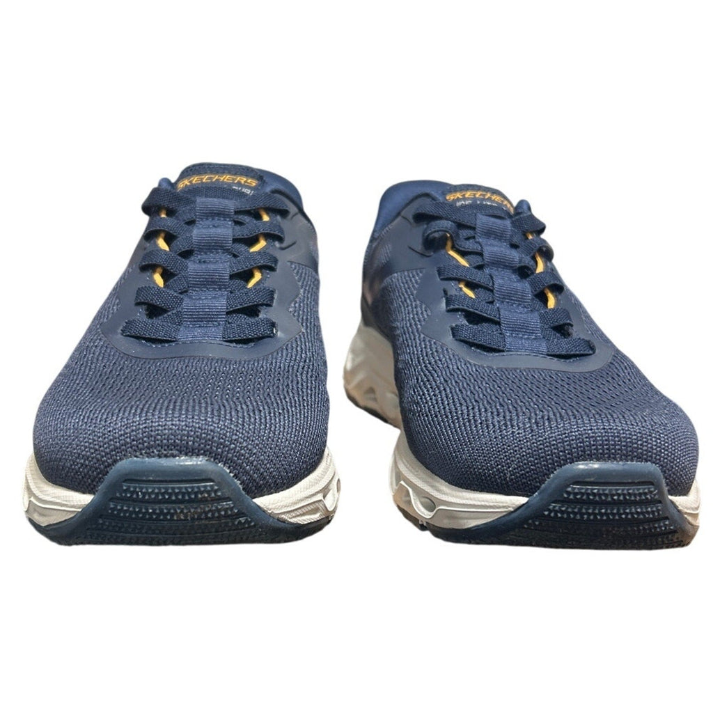 New In Box Skechers Mens 9 Navy Blue Mesh Hands Free Swift Fit Athletic Shoes
