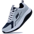 New Mens Size 7 Gray Navy Arch Support Orthotic Lace Up Athletic Shoes w Flaw