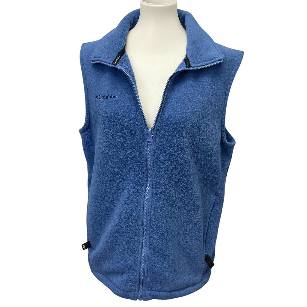 Columbia Womens Large Sleeveless 100% Polyester Full Zip Fleece Vest W Pockets