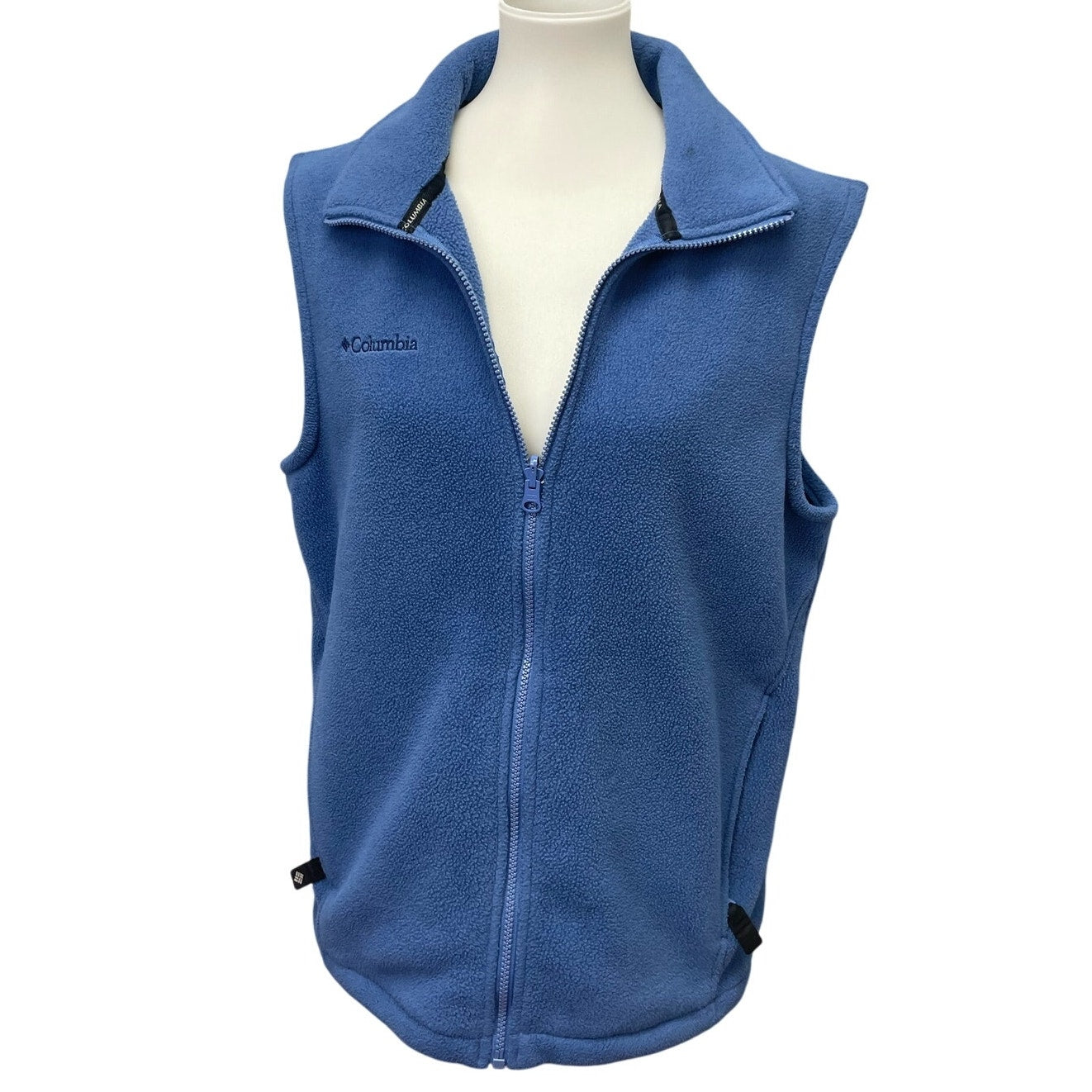 Columbia Womens Large Sleeveless 100% Polyester Full Zip Fleece Vest W Pockets