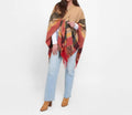 Sidney Fringe Open Front Wrap With Loop