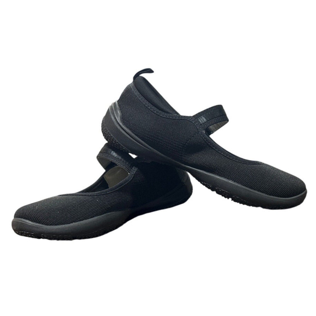New In Box JSport Womens Size 7.5 Black Fabric Hook Loop Melody Mary Jane Shoes