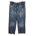 LRG Geans Womens Large 34 US 14 Make Jeans Not War Cutoff Denim Blue Jeans