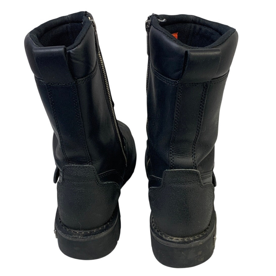 Harley Davidson Mens Size 11 Black Leather Motorcycle Side Zip Shift Boots