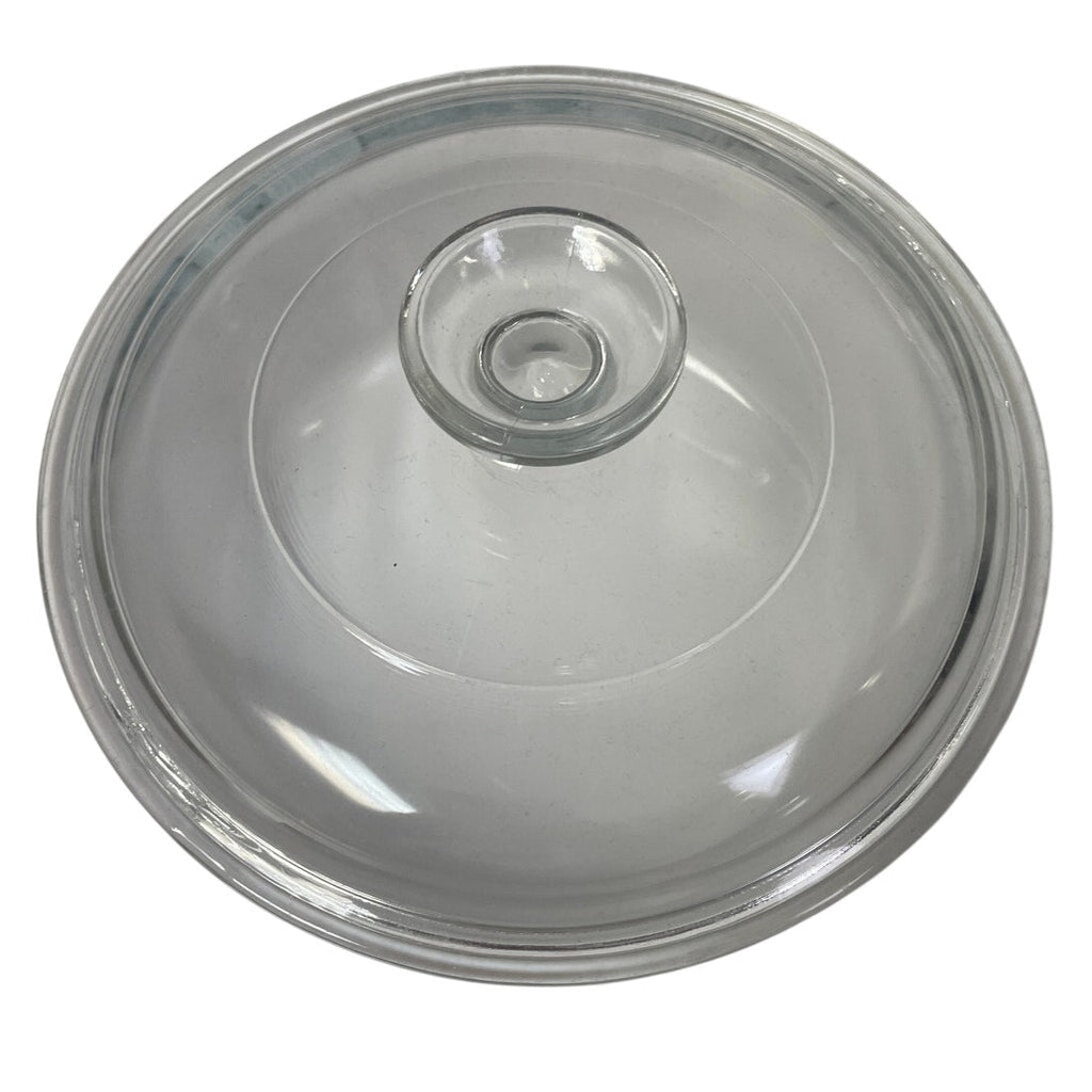 Corningware F-5-B 1.6 Liter Made In USA Round Ceramic DIsh Bowl w Glass Lid
