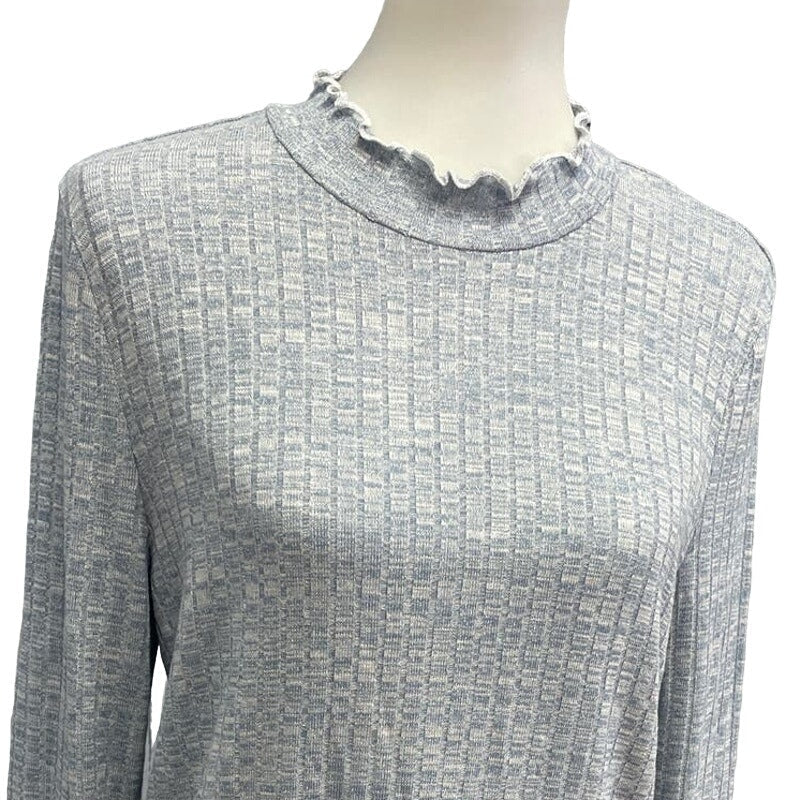 New Rebellious One Womens Plus Size 1X Long Sleeve Ruffled Soft Pullover Sweater