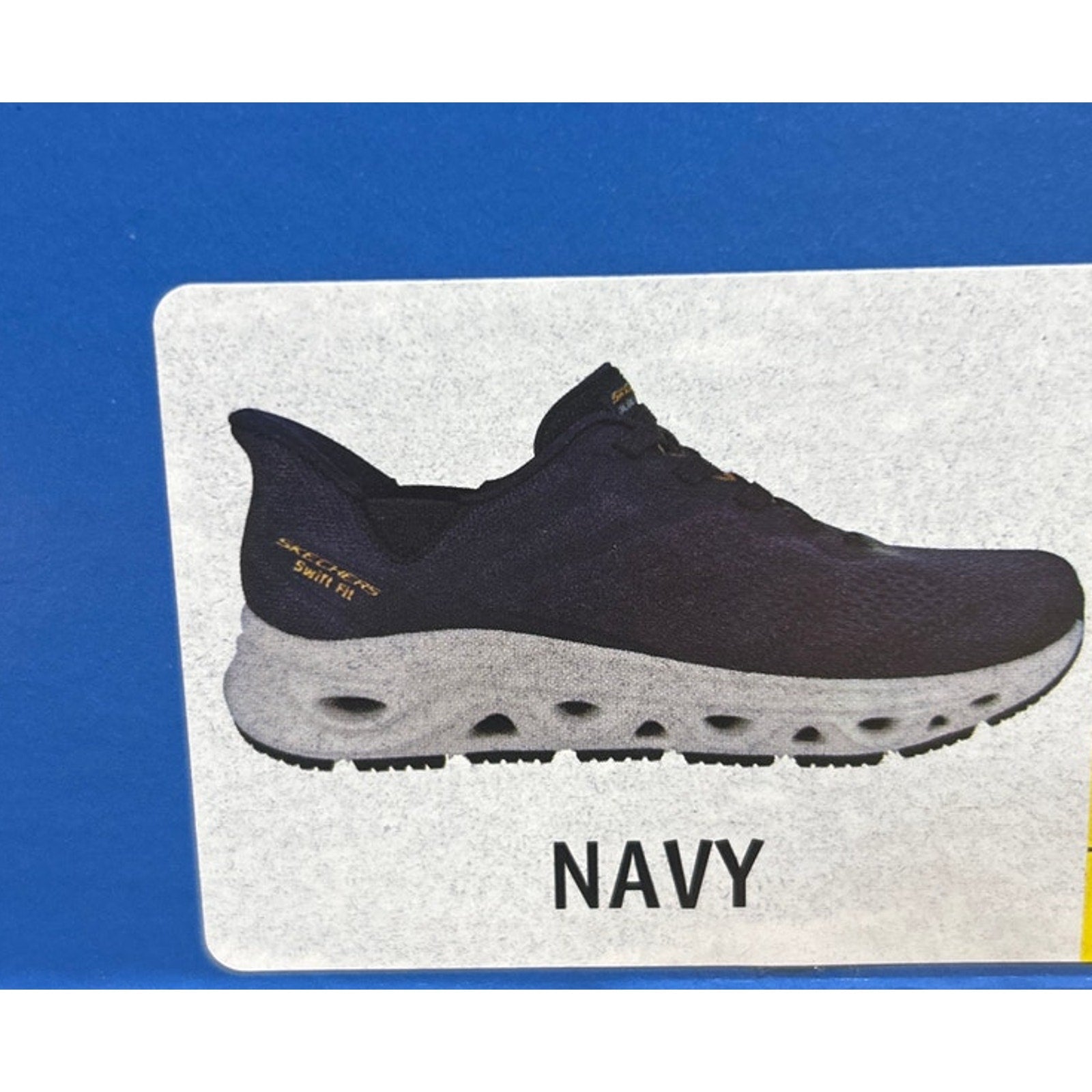 Skechers Men Size 11 Navy Blue Mesh Hands Free Swift Fit Slide On Athletic Shoes