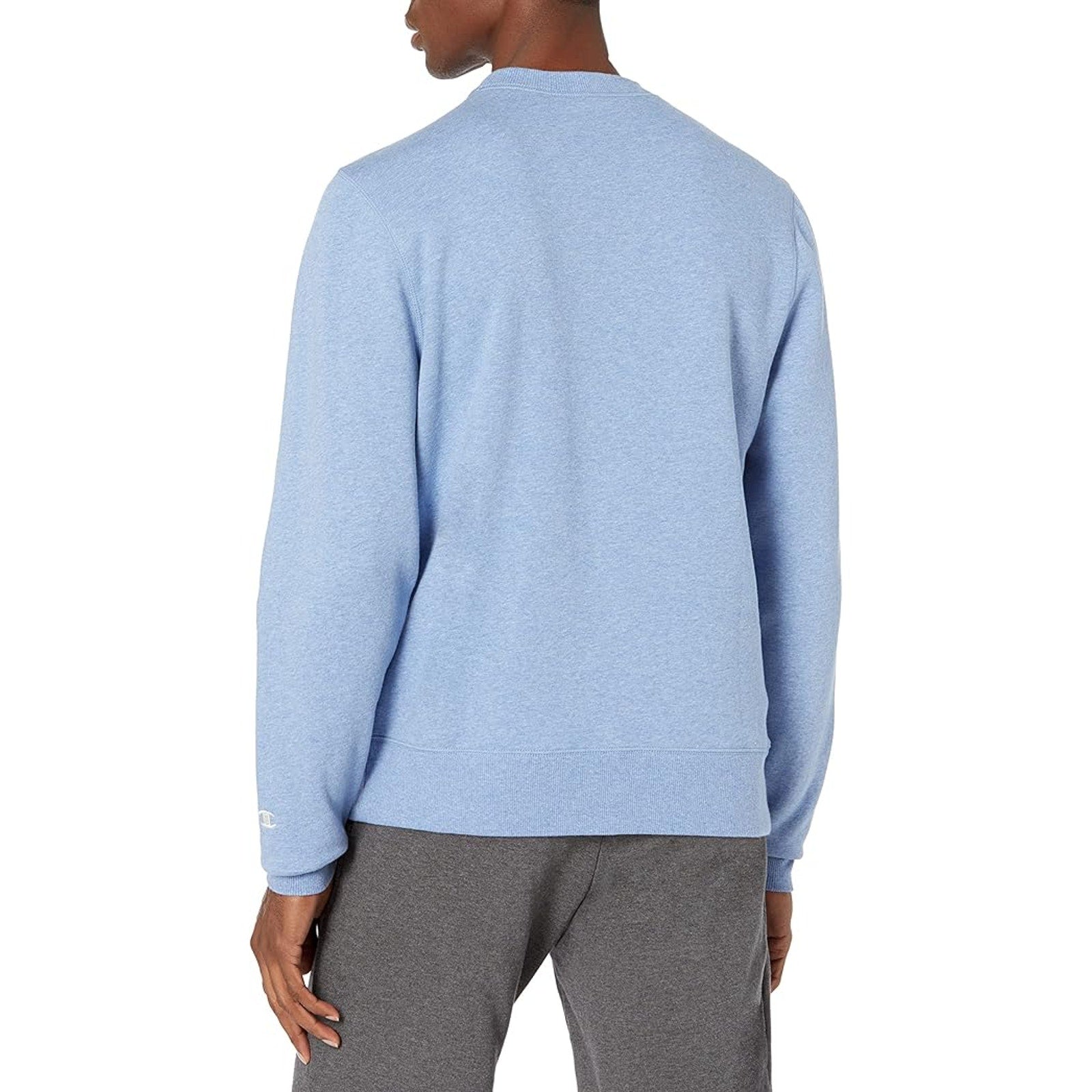 New Champion Unisex Medium Blue Pullover Sweatshirt w Bonus Plaid Flannel Hoodie