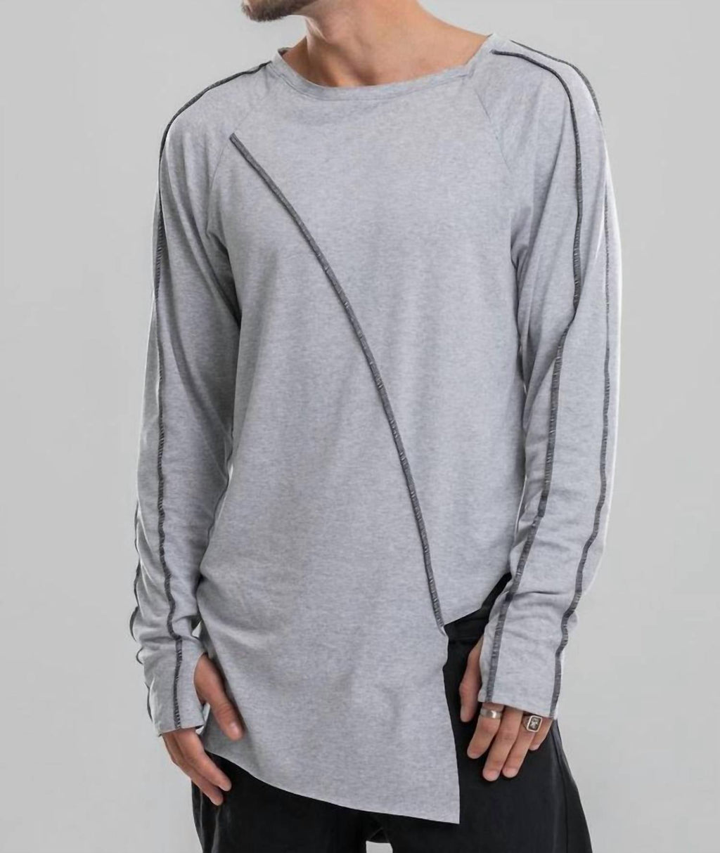 Long Sleeve Melange Asymmetric Jumper