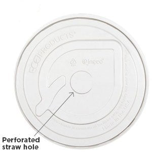 Eco-Products GreenStripe Renewable & Compostable Cold Cup Flat Lids Fits 9–24oz Cups (QTY 1000), SKU EP-FLCC