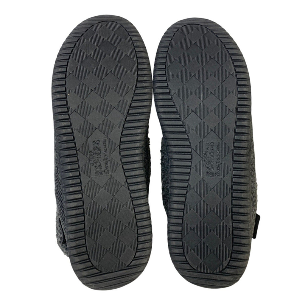 Dearfoams Mens Large 11-12 Gray Tweed Memory Foam Washable House Slippers
